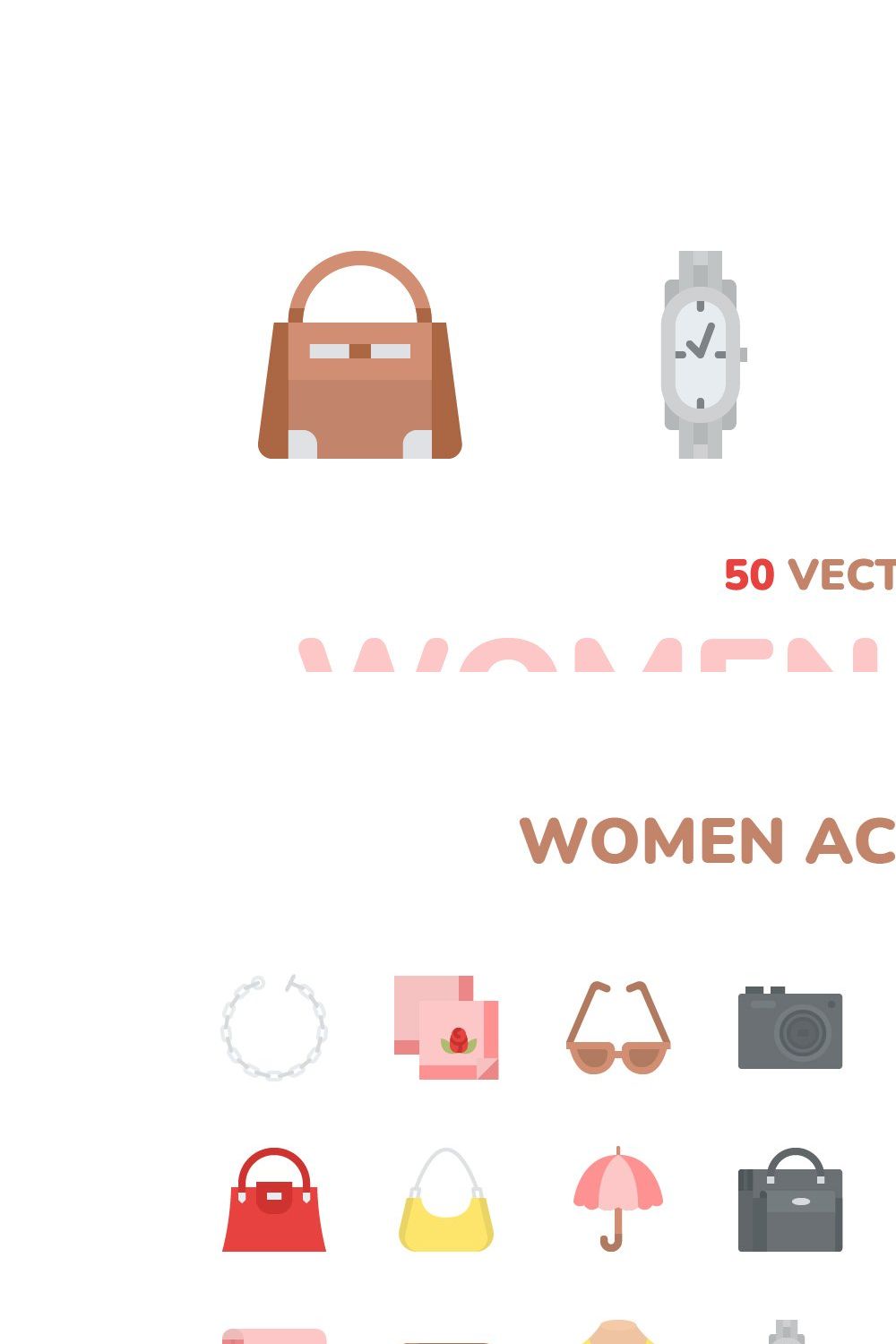Women Accessory Icon Pack pinterest preview image.
