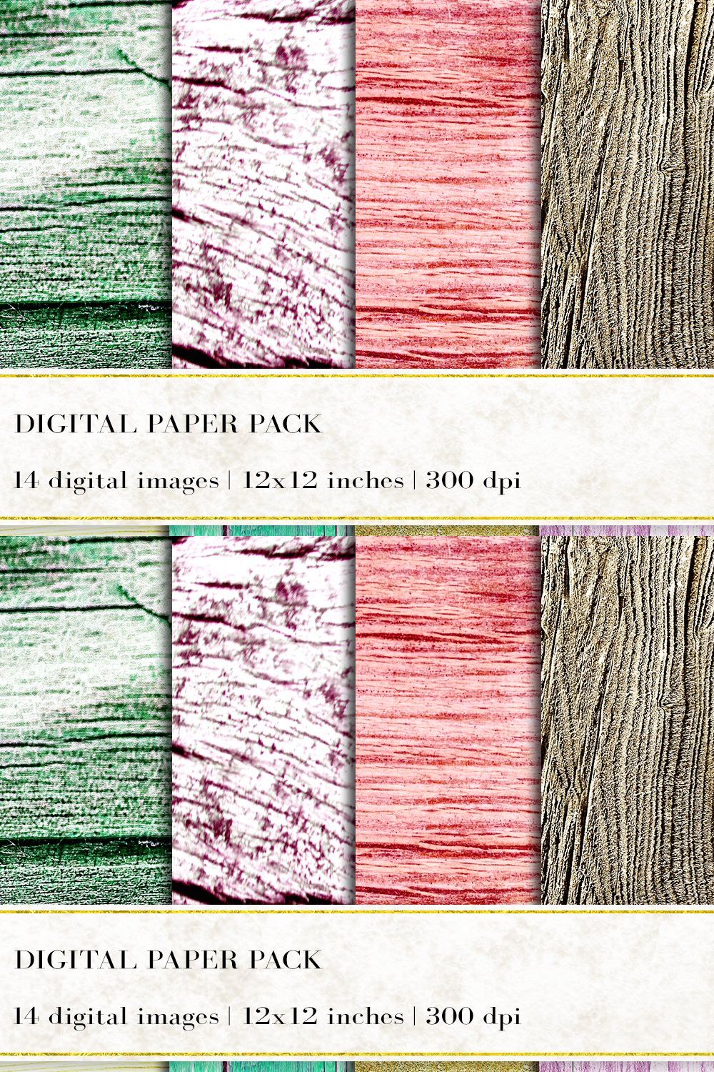 Wood Digital Papers pinterest preview image.