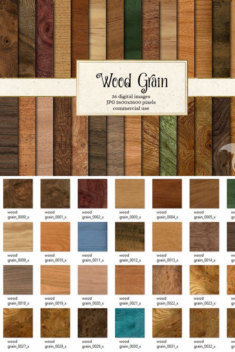 Wood Grain Textures pinterest preview image.