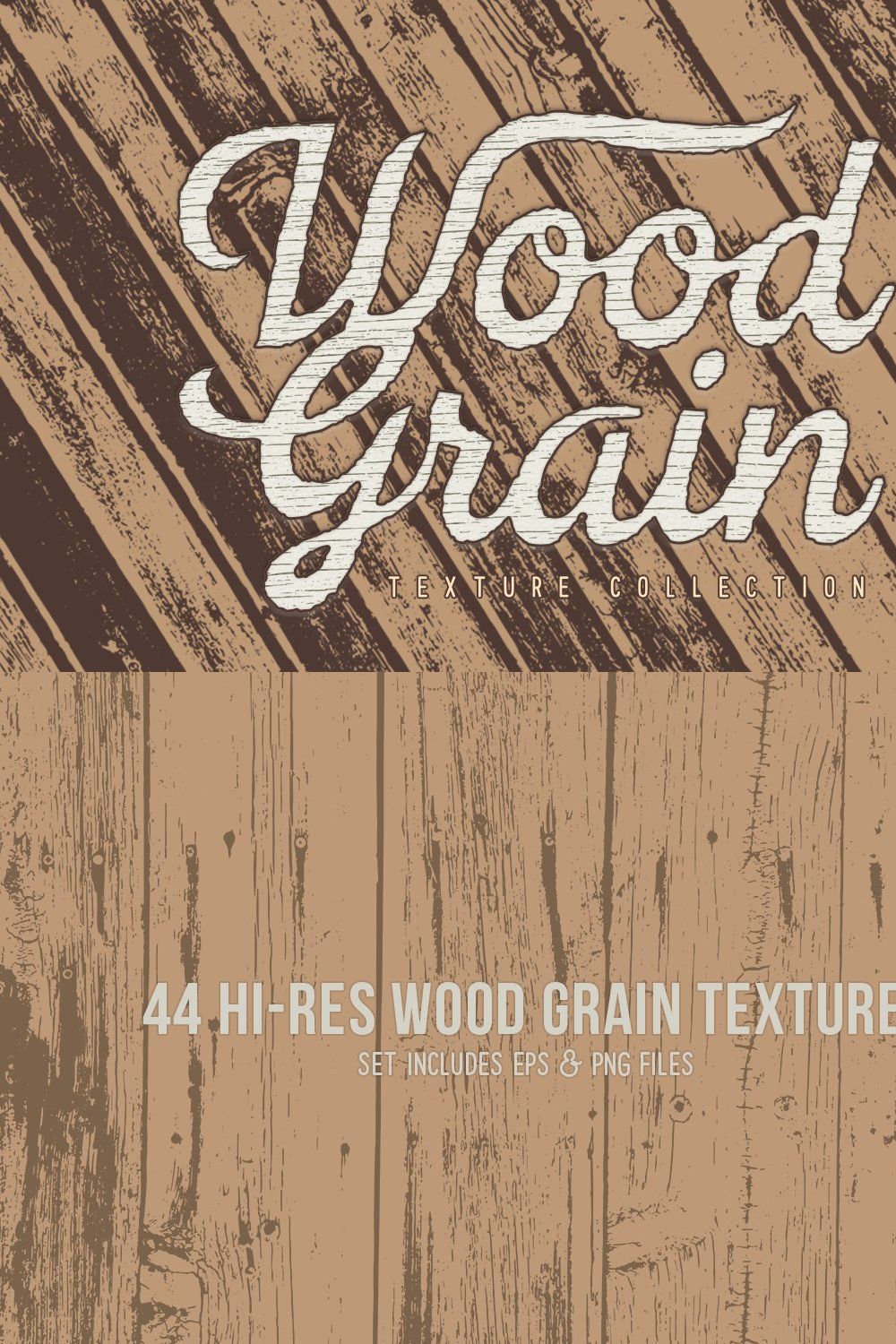 Wood Grain Textures pinterest preview image.