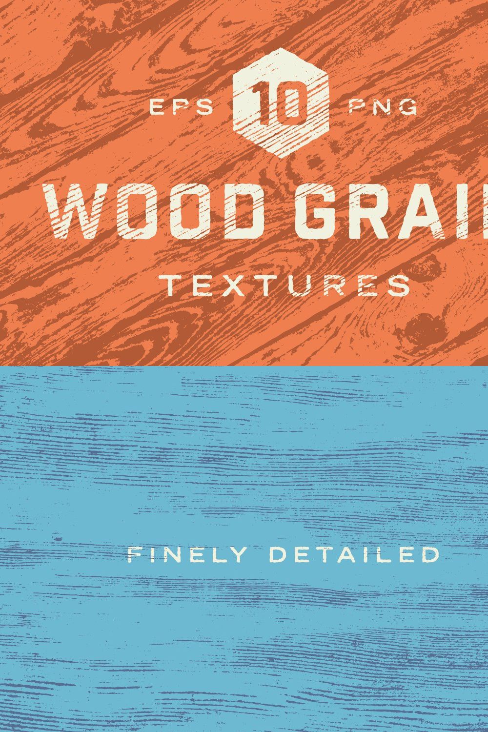 Wood Grain Textures pinterest preview image.