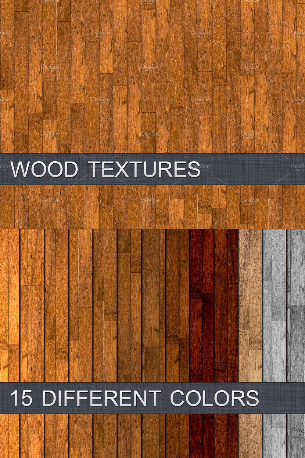 Wood Textures pinterest preview image.