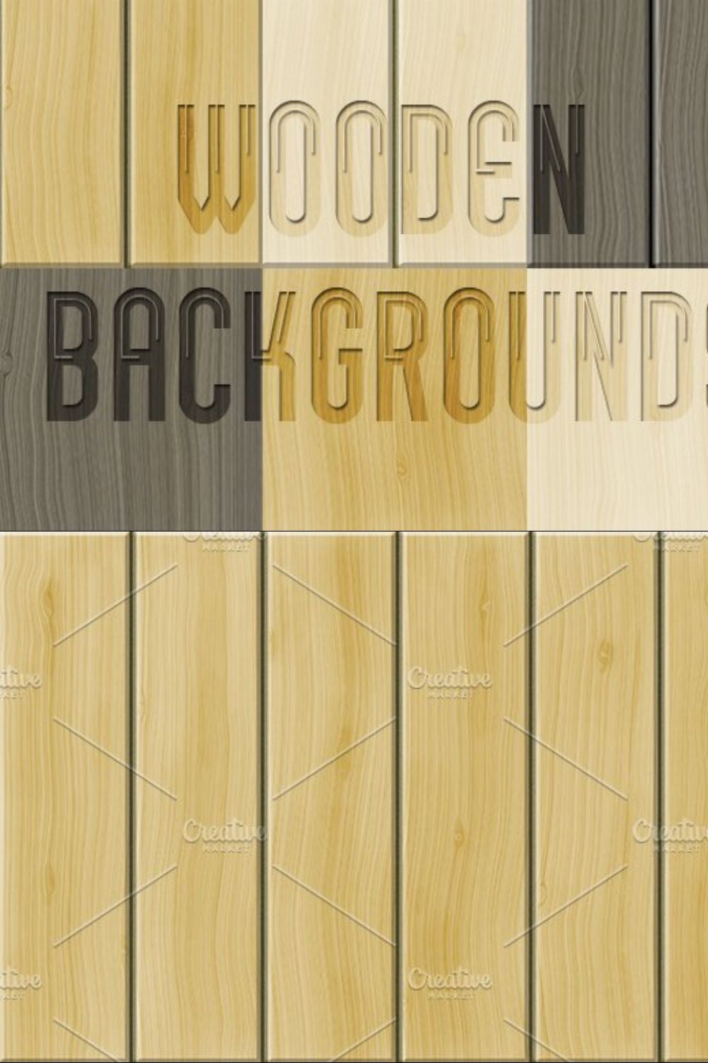 Wooden backgrounds pack pinterest preview image.