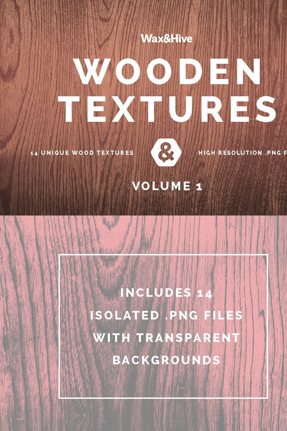 Wooden Textures Volume 1 pinterest preview image.