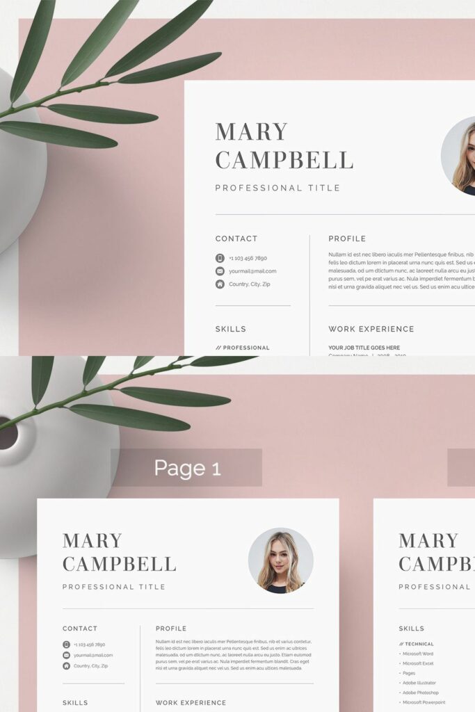 Word Resume & Cover Letter Template – MasterBundles