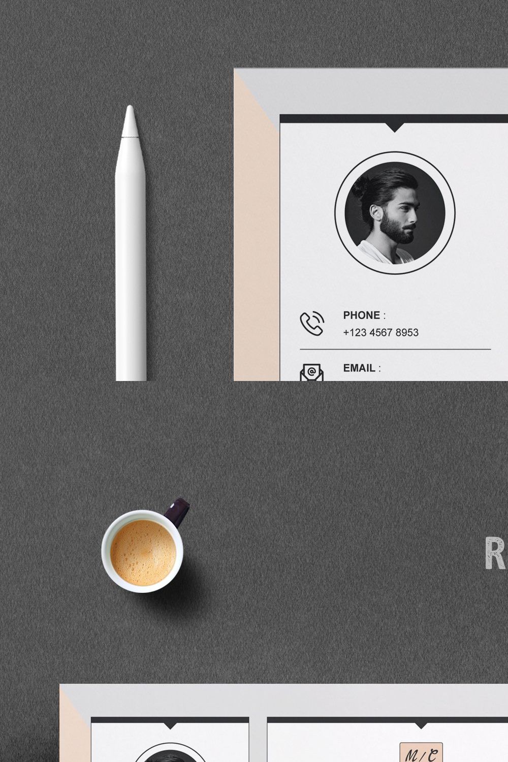 Word Resume Template| Apple Pages CV pinterest preview image.
