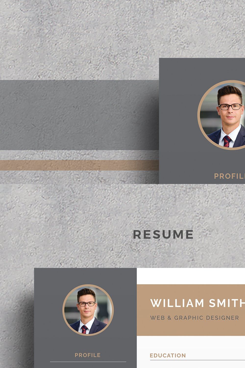 Word Resume/CV pinterest preview image.