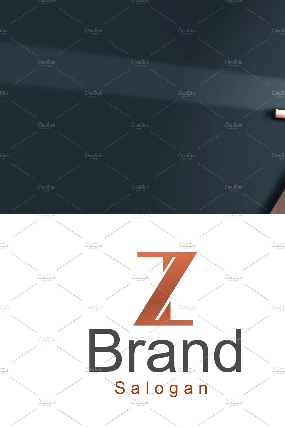 Z Logo Design pinterest preview image.