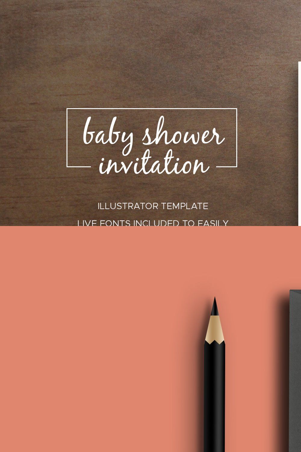 Zoo Baby Shower Invitation pinterest preview image.