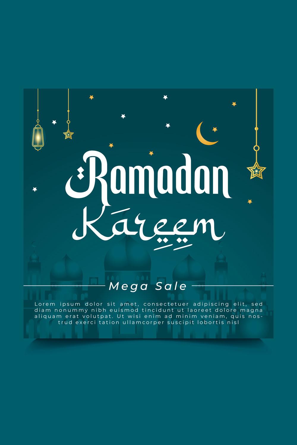 Ramadan Social Media Post Bundle pinterest preview image.
