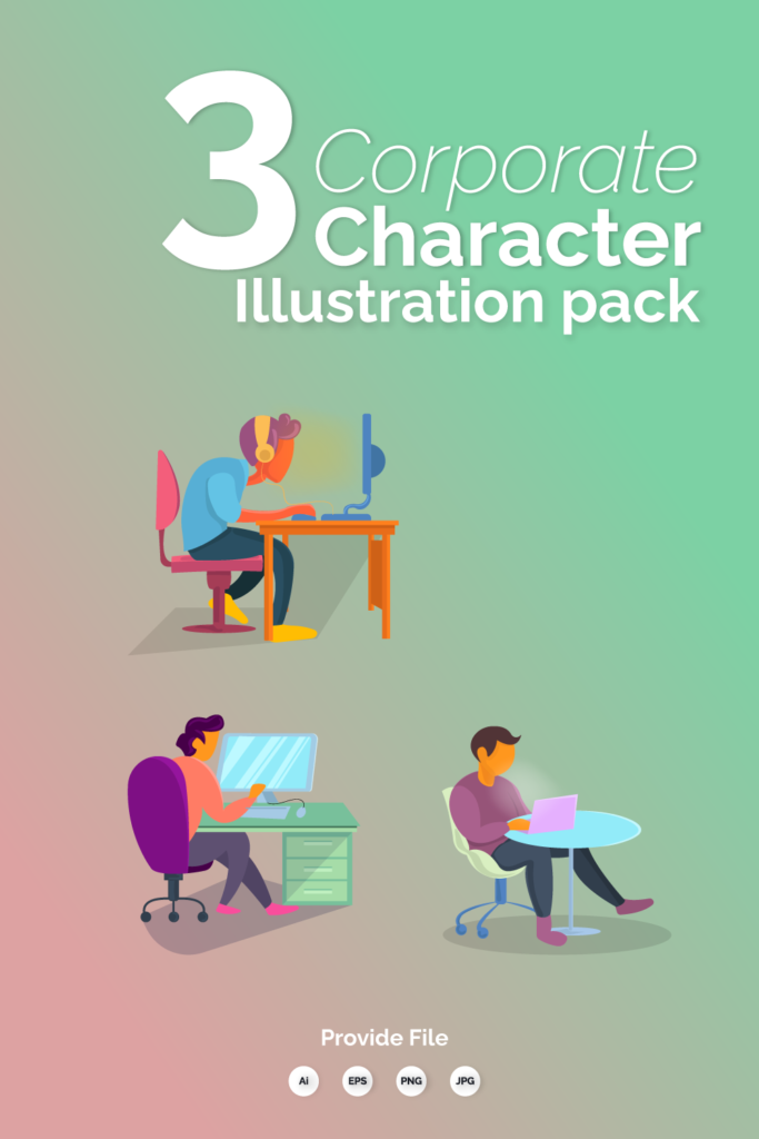 Corporate Character Illustration Set - MasterBundles