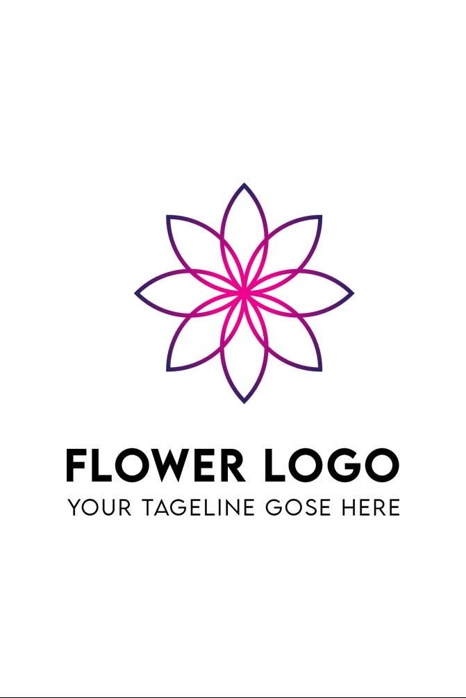 Simple Botanical Leaf and Flower Logo, Vector Natural Line ~ EpicPxls