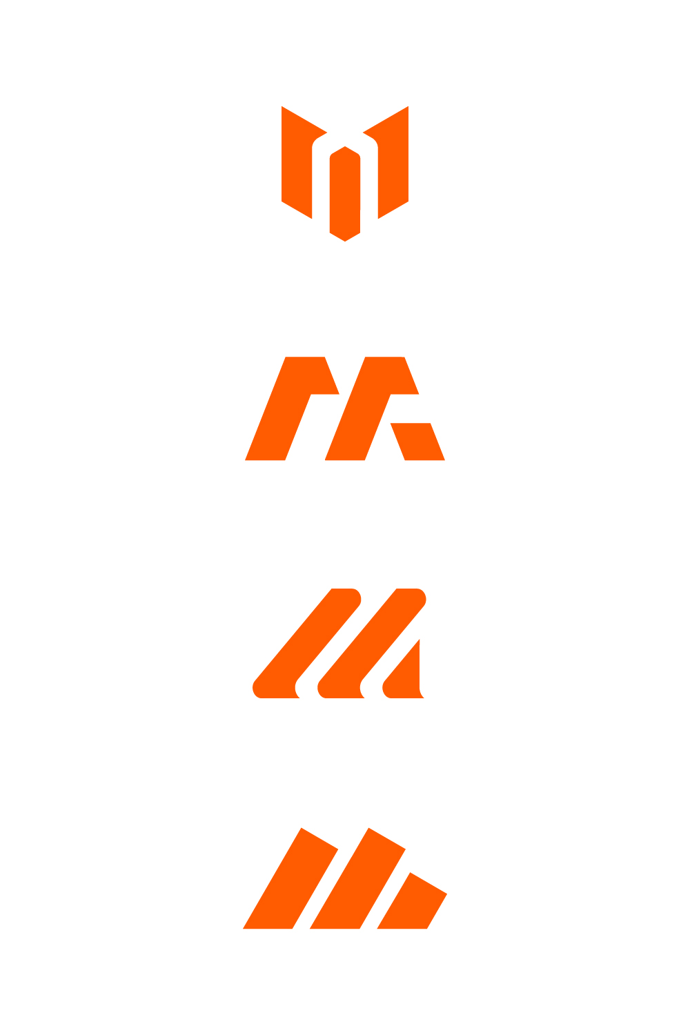 M Logo Set Template with just 5 $ pinterest preview image.