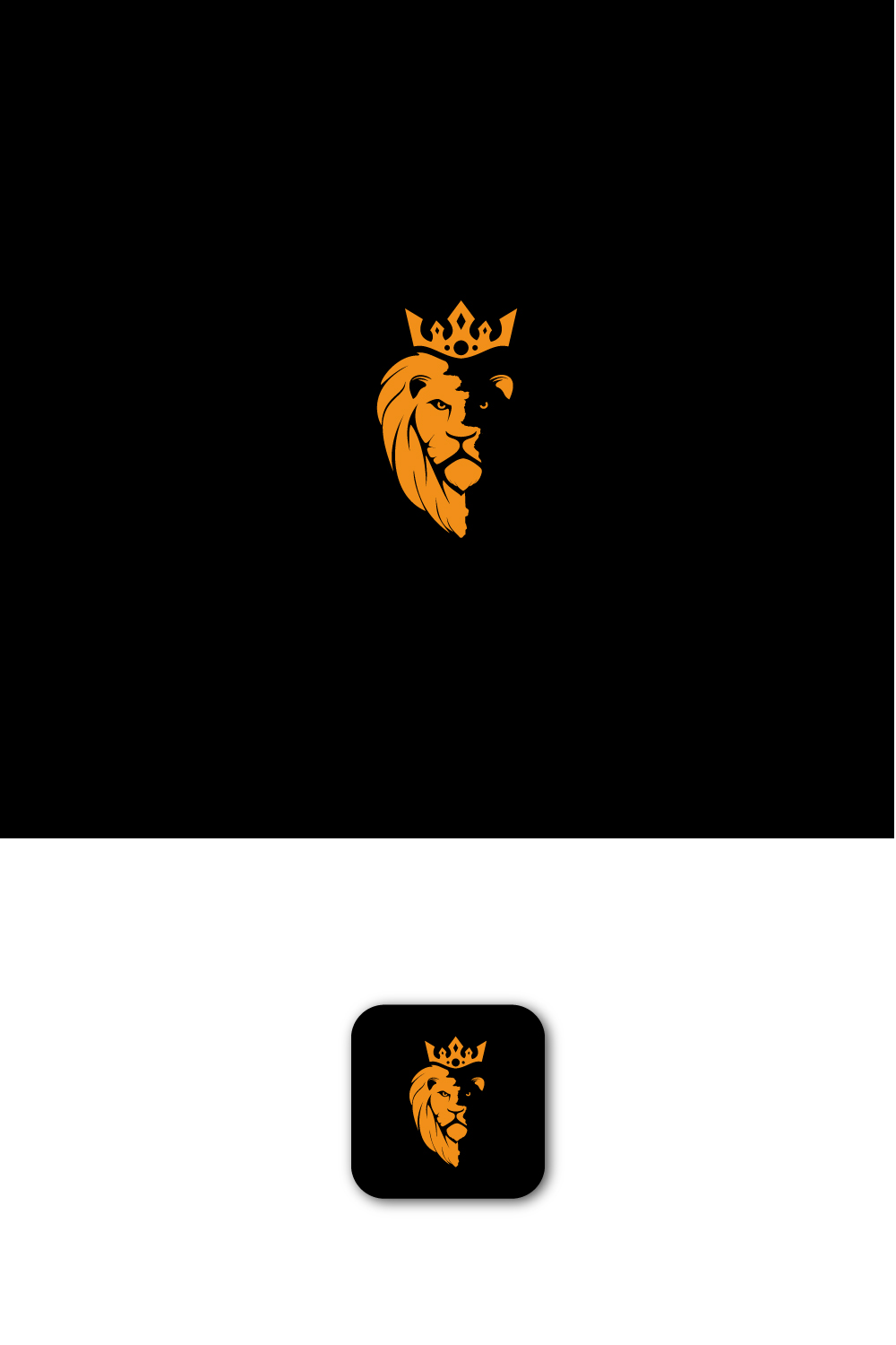 Lion Logo Template With the shadow Just For 5$ pinterest preview image.