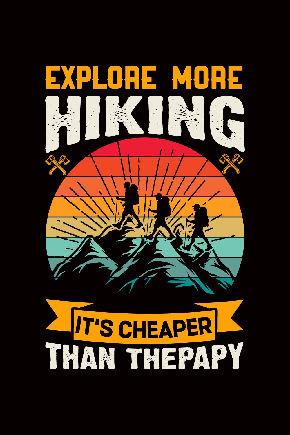 T-shirt design bundle for hiking free svg pinterest preview image.