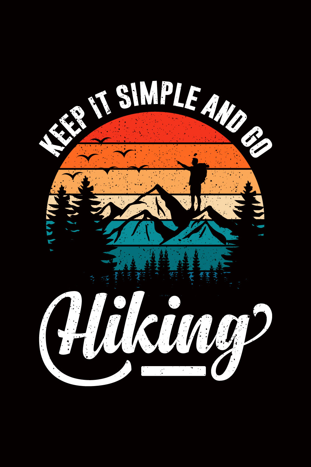 Hiking T-Shirt Design Bundle free svg pinterest preview image.