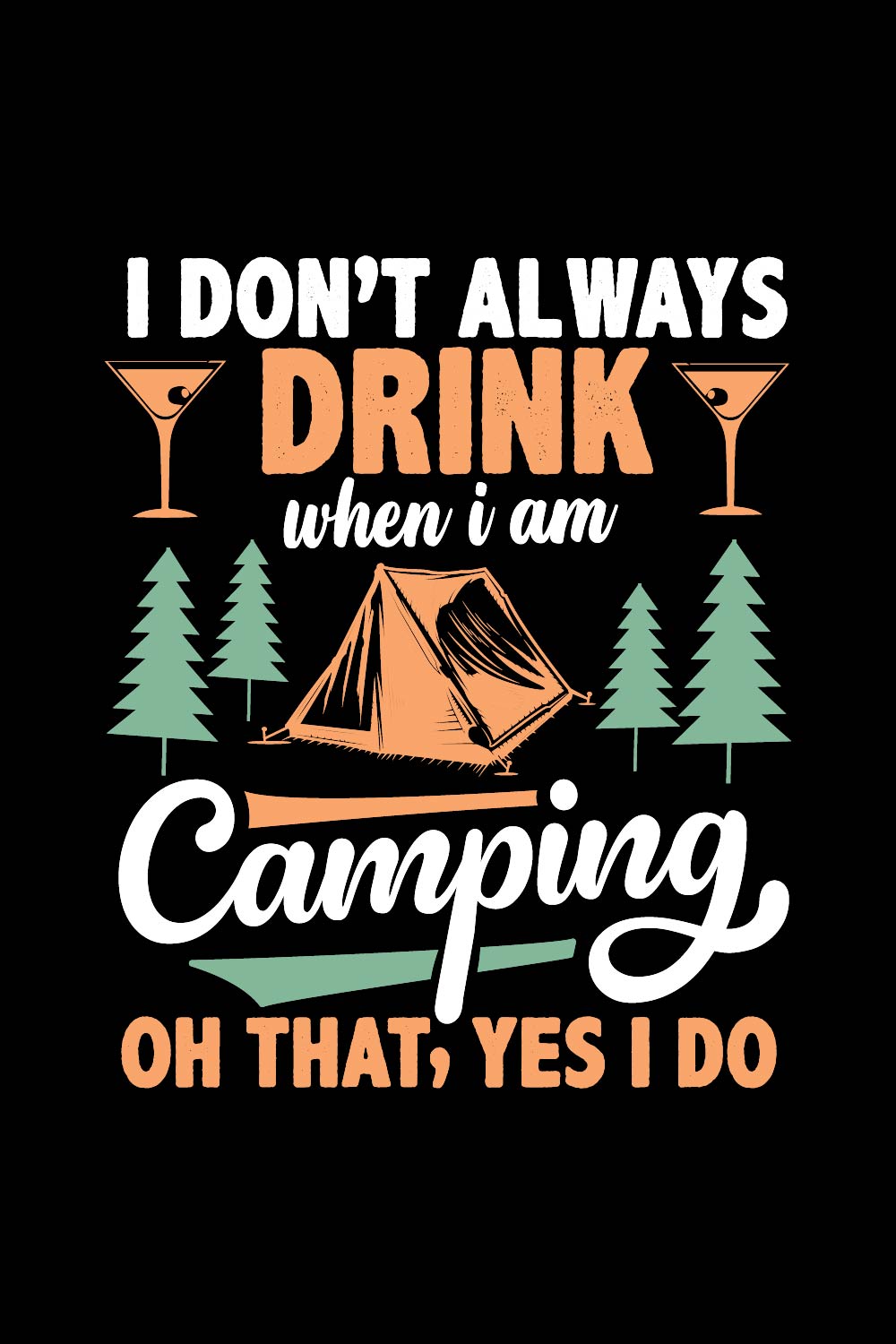 Camping lover t-shirt design free vector pinterest preview image.