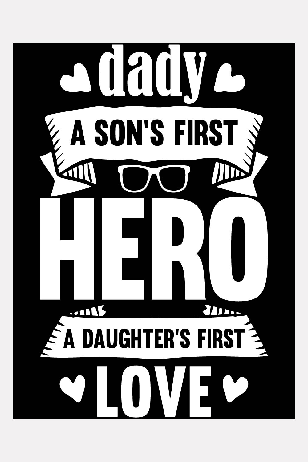 Fathers day typography t-shirt design bundle pinterest preview image.