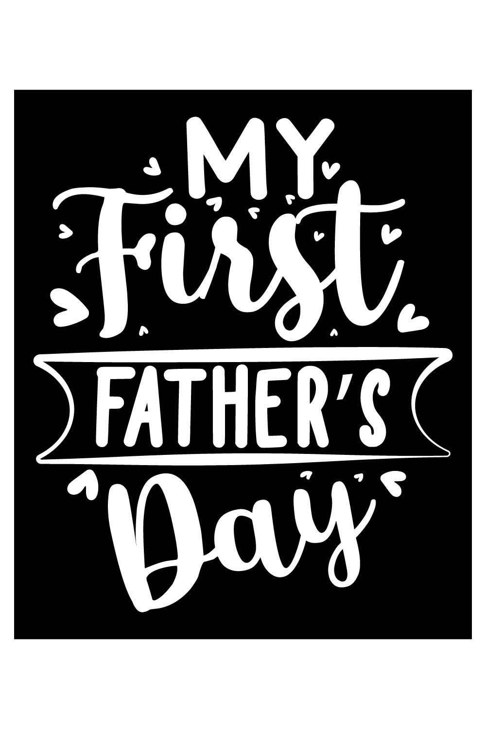 Fathers day typography t-shirt design pinterest preview image.