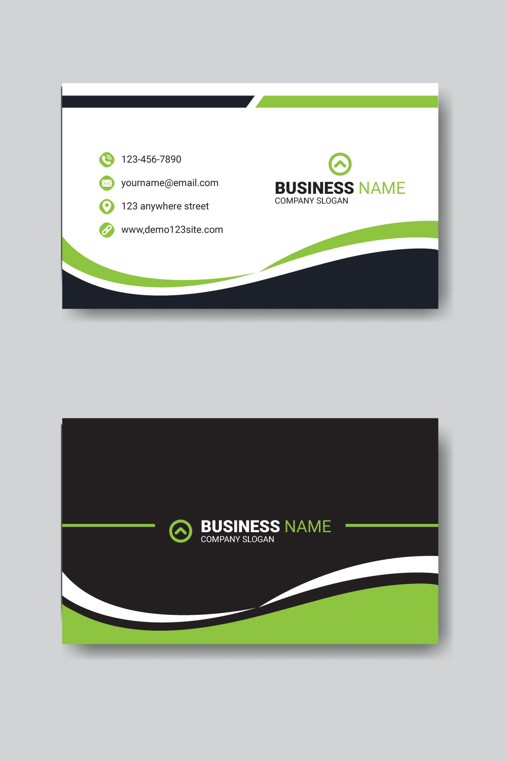 Corporate and creative modern clean business card template vector pinterest preview image.