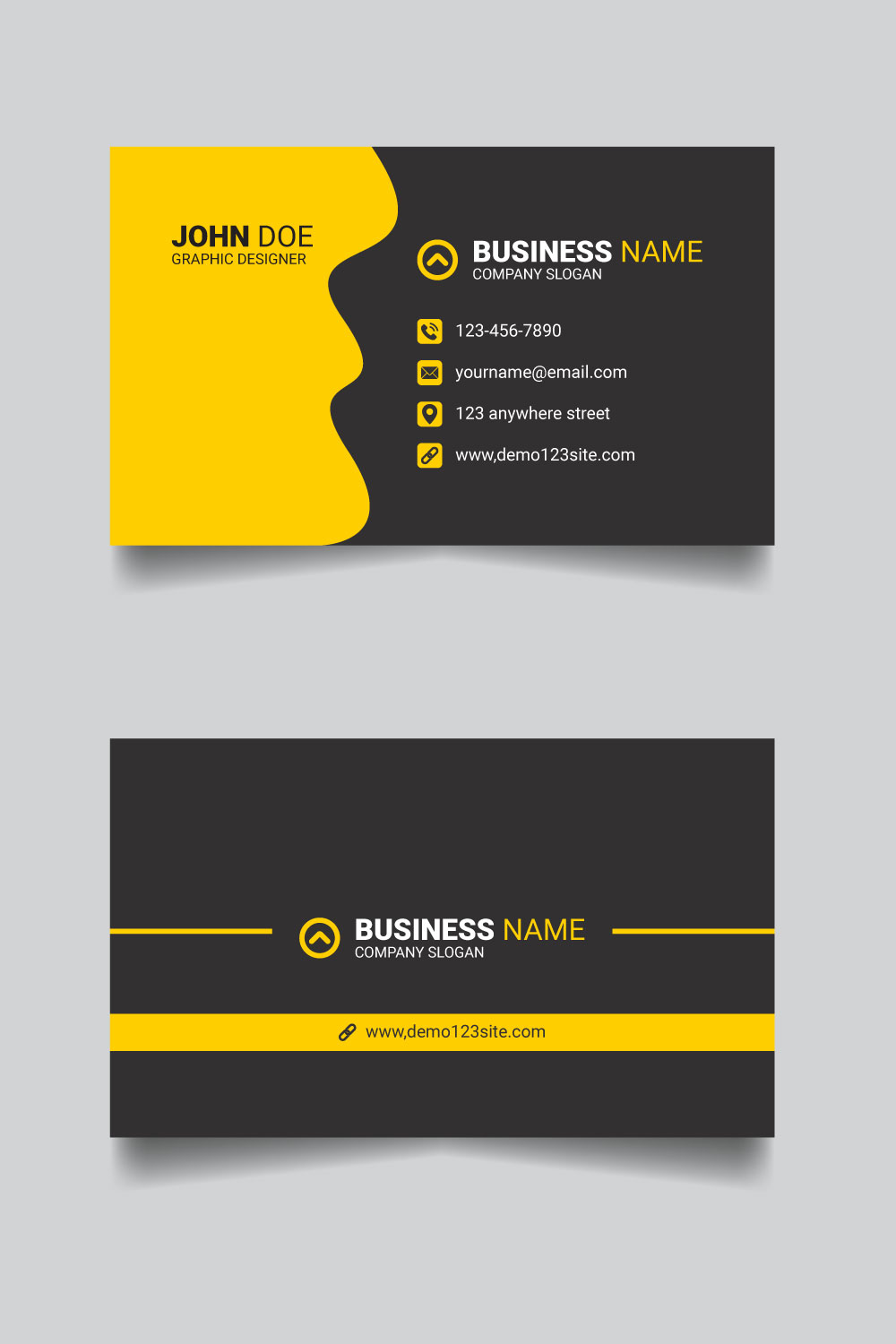 Visiting card template pinterest preview image.