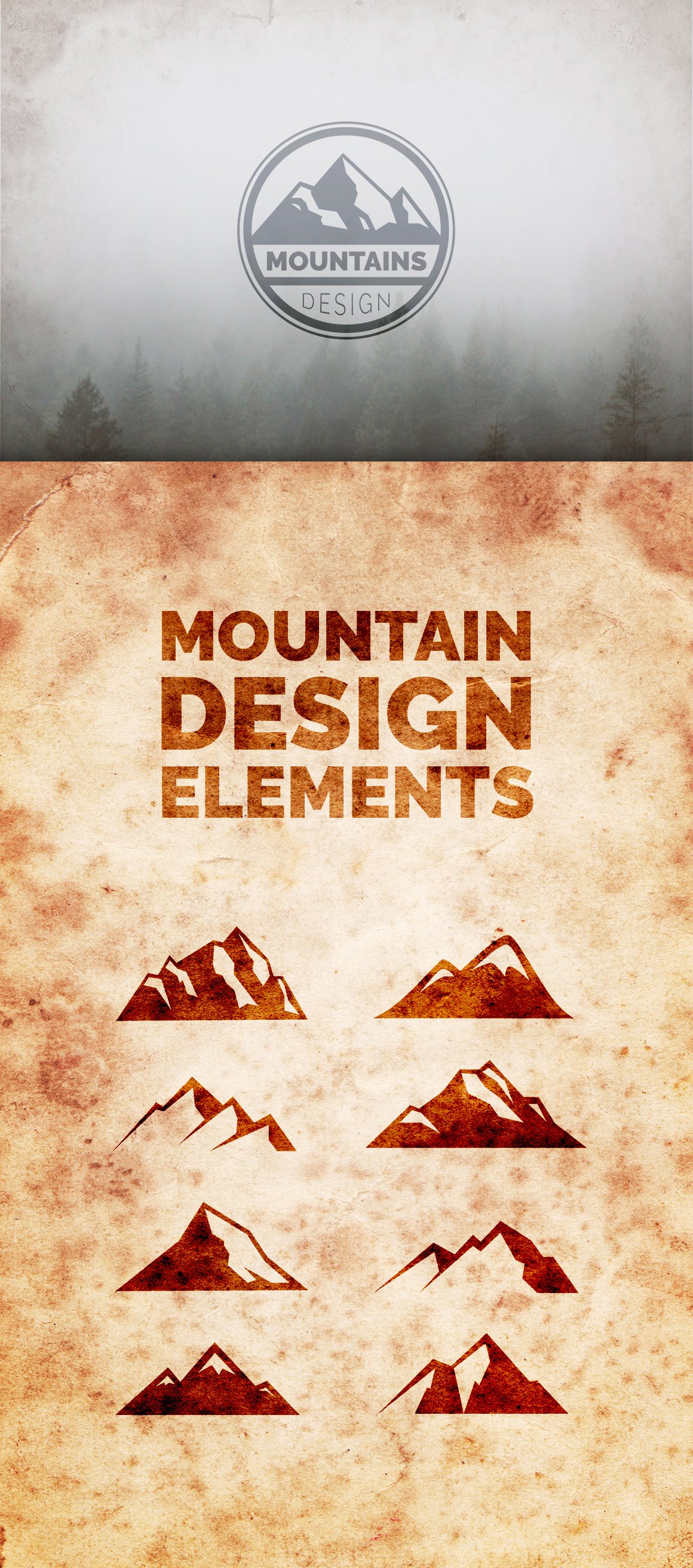 50+ Mountain Icon Graphics preview image.