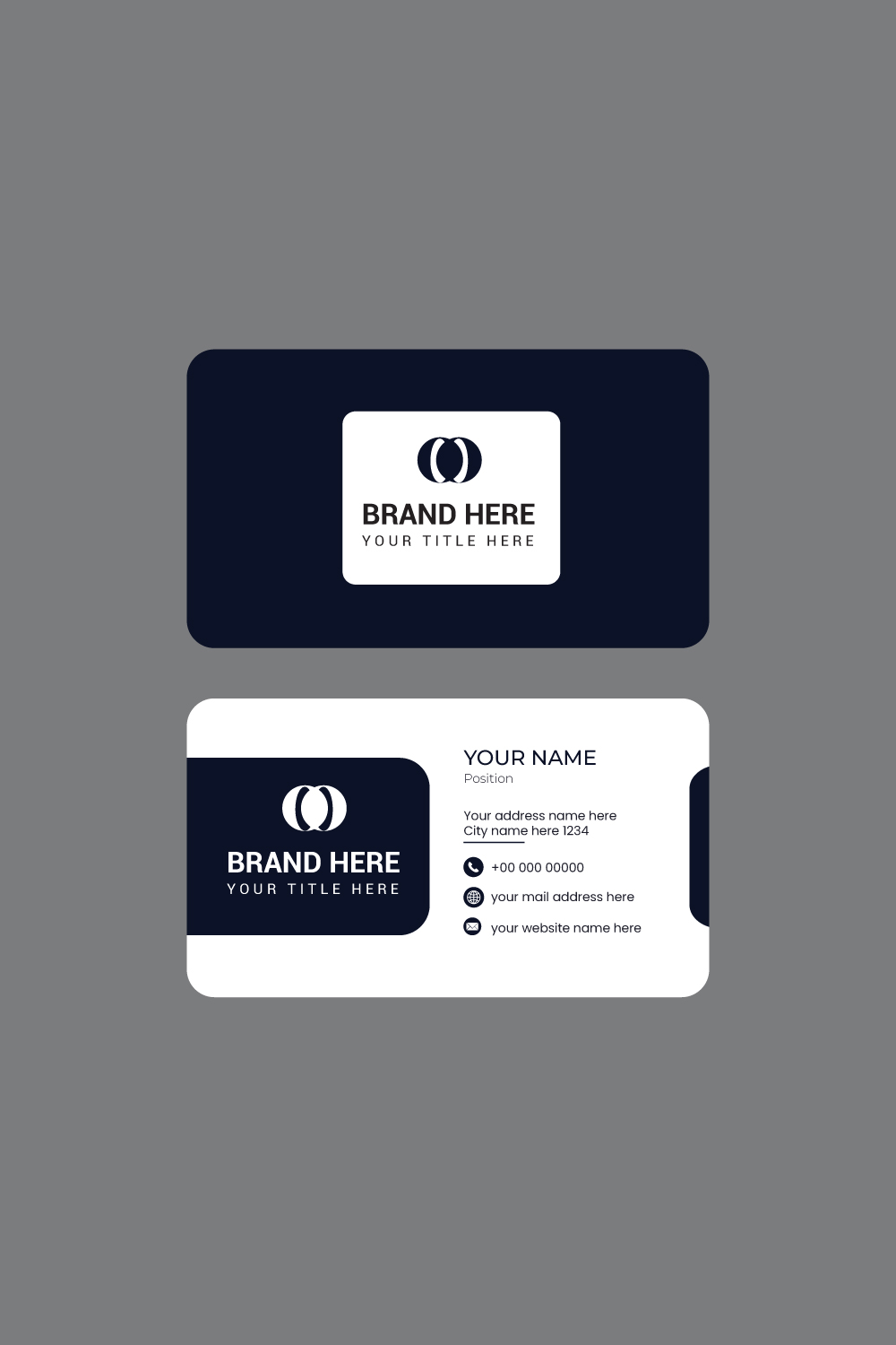 Business Card Template pinterest preview image.