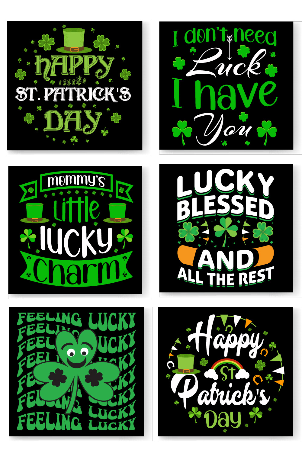 ST PATRICK’S DAY T-SHIRT DESIGN BUNDLE pinterest preview image.