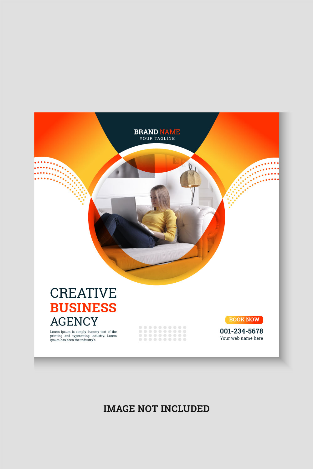 Digital business marketing social media post design template pinterest preview image.