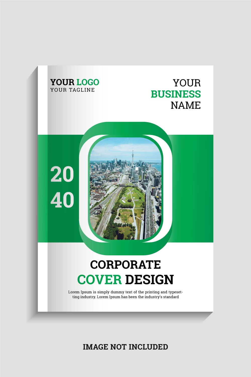 Corporate and creative business book cover design template a4 pinterest preview image.