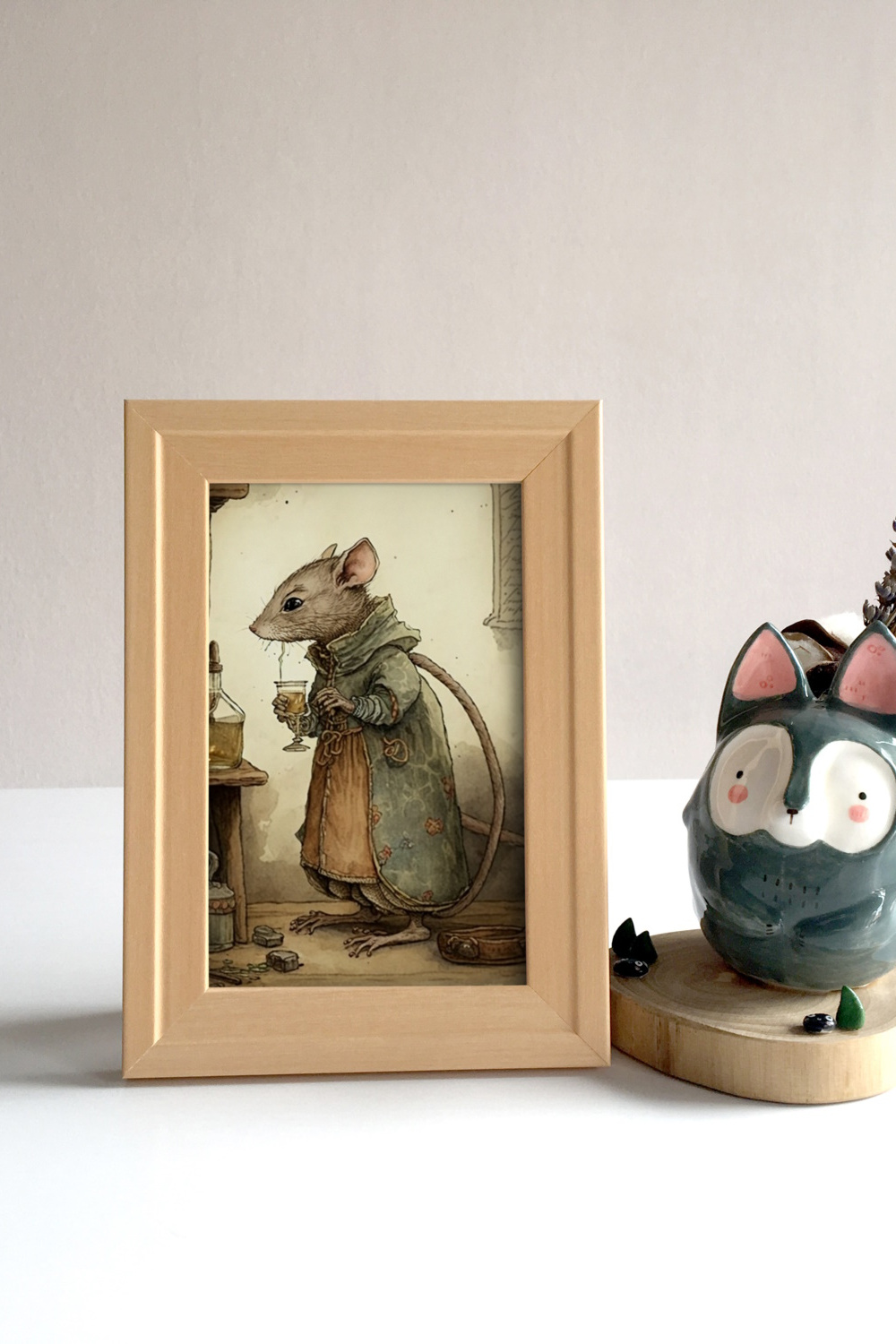 Fairytale animal watercolor illustrations pinterest preview image.