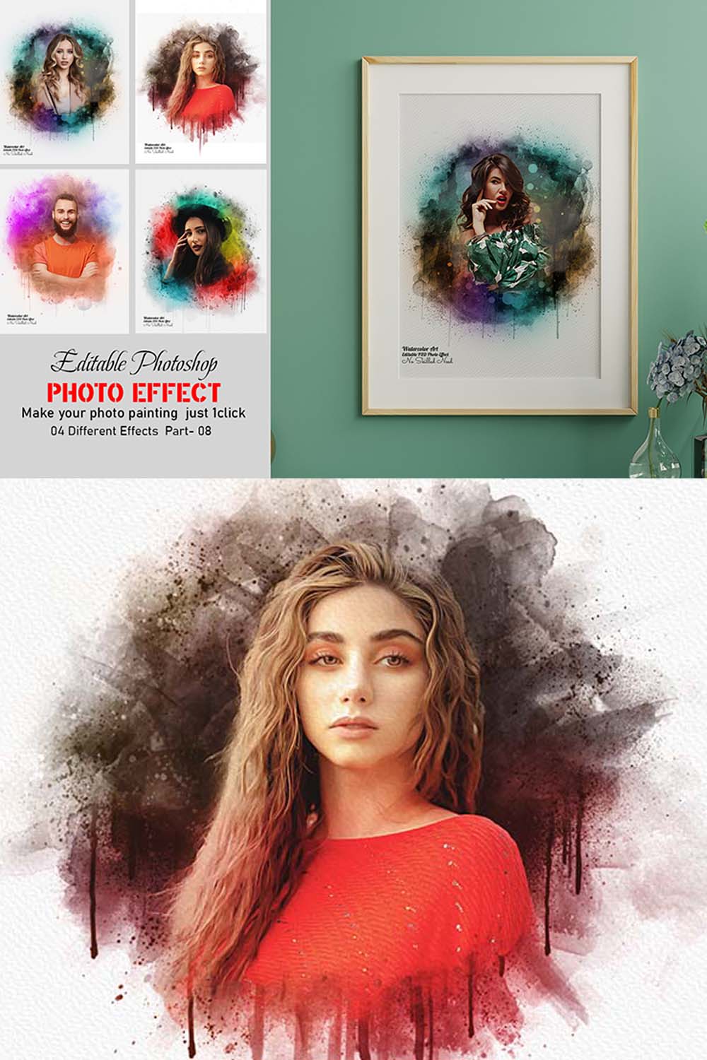 Photoshop Painting Effect pinterest preview image.