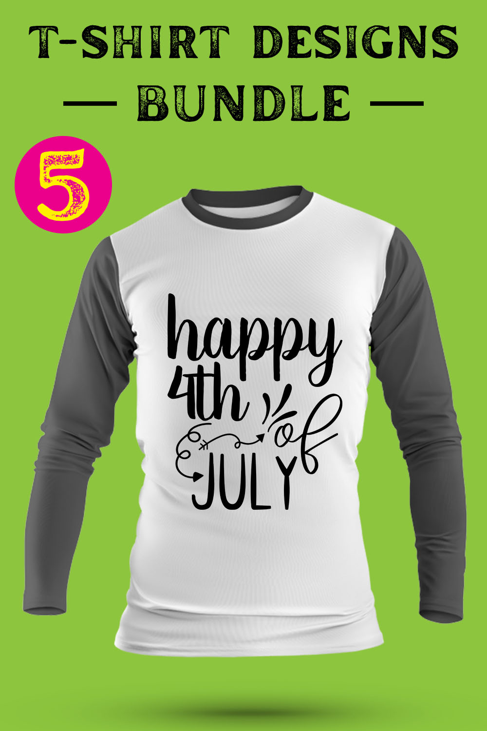 4th Of July T shirt Designs vol-2 pinterest preview image.