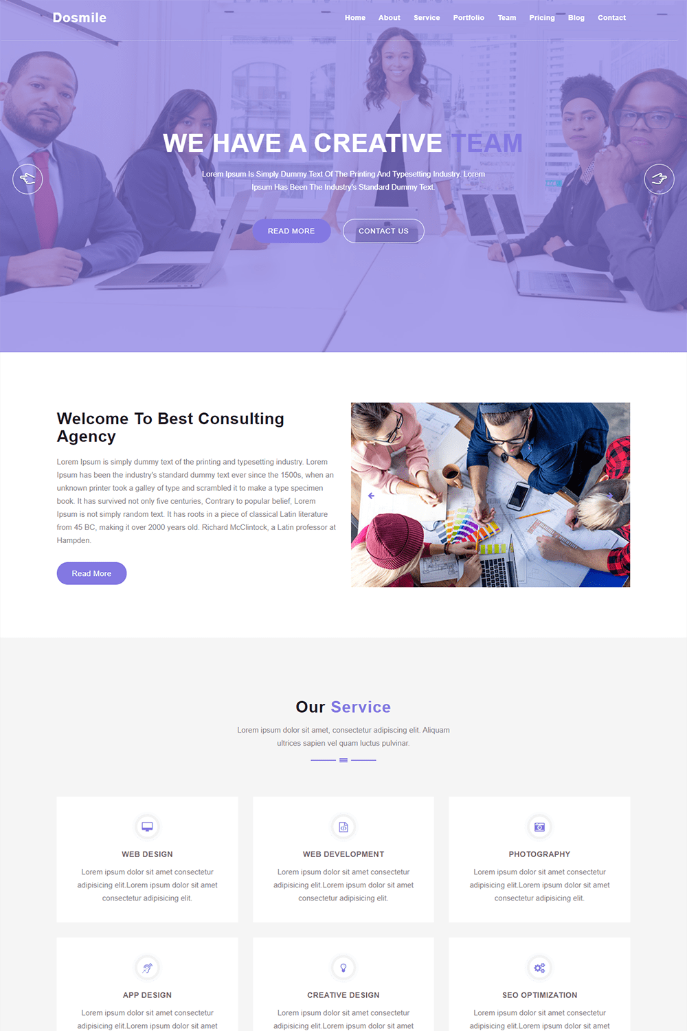 Consulting & Business HTML Template pinterest preview image.