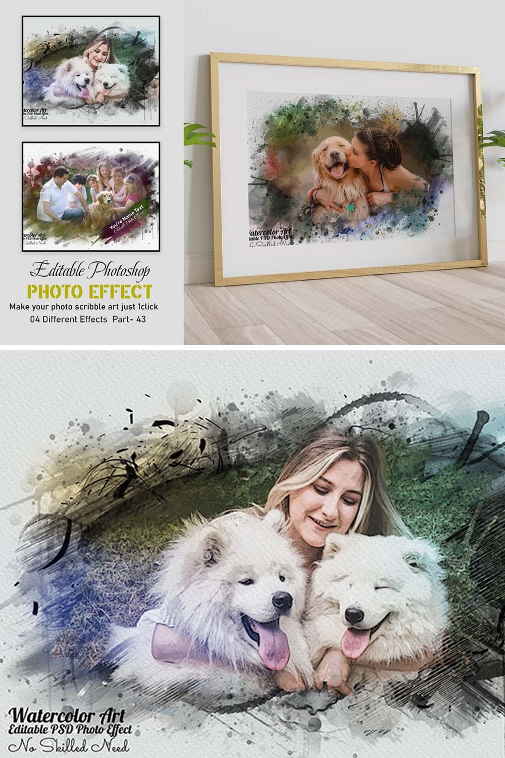 Colorful Photo Photoshop Effect pinterest preview image.