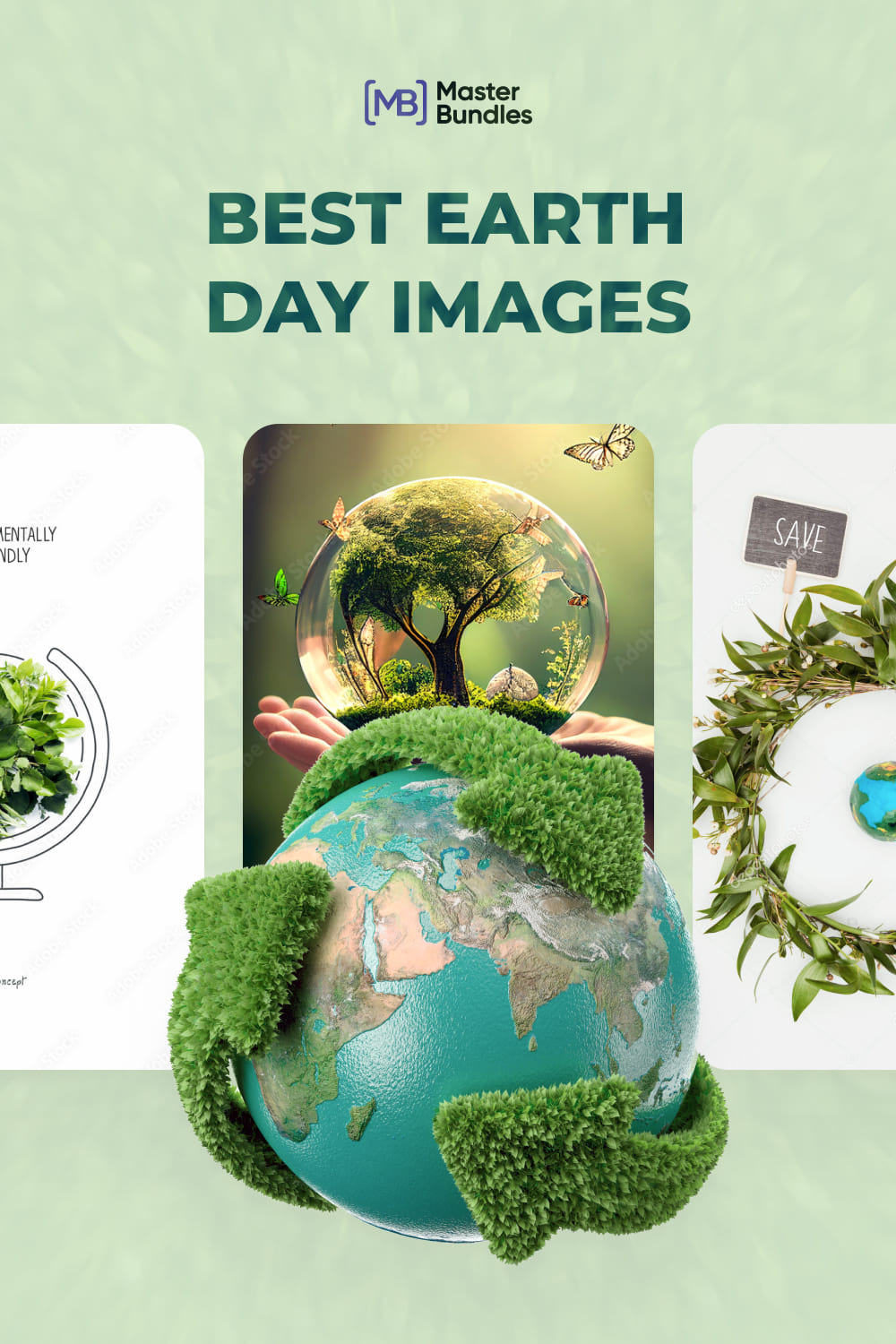 Brochure with a picture of a tree and a globe.