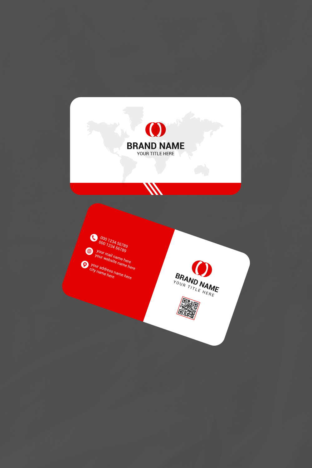 Corporate Business Card Design pinterest preview image.