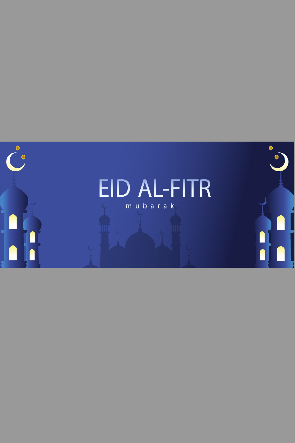 Eid Al-Fite Banner pinterest preview image.