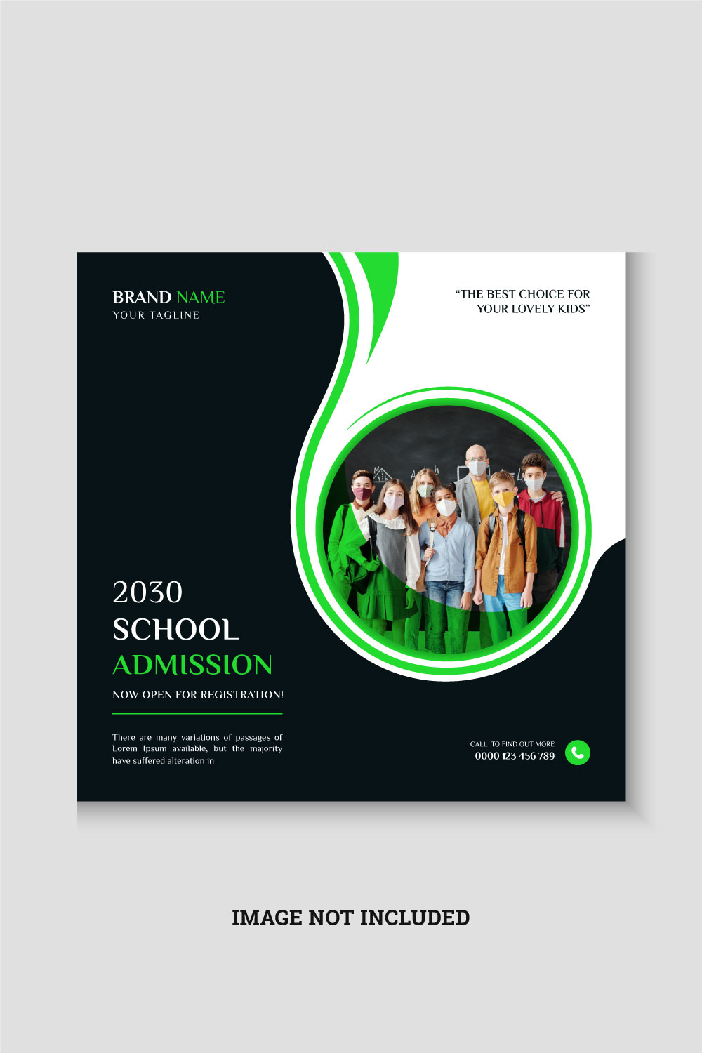back to school admission web banner pinterest preview image.