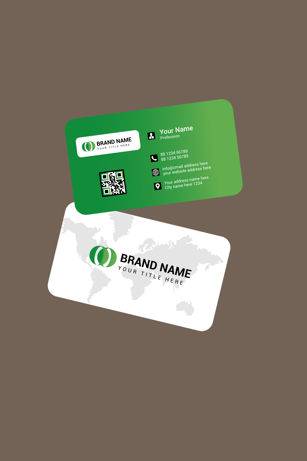 Modern Business Card Design pinterest preview image.