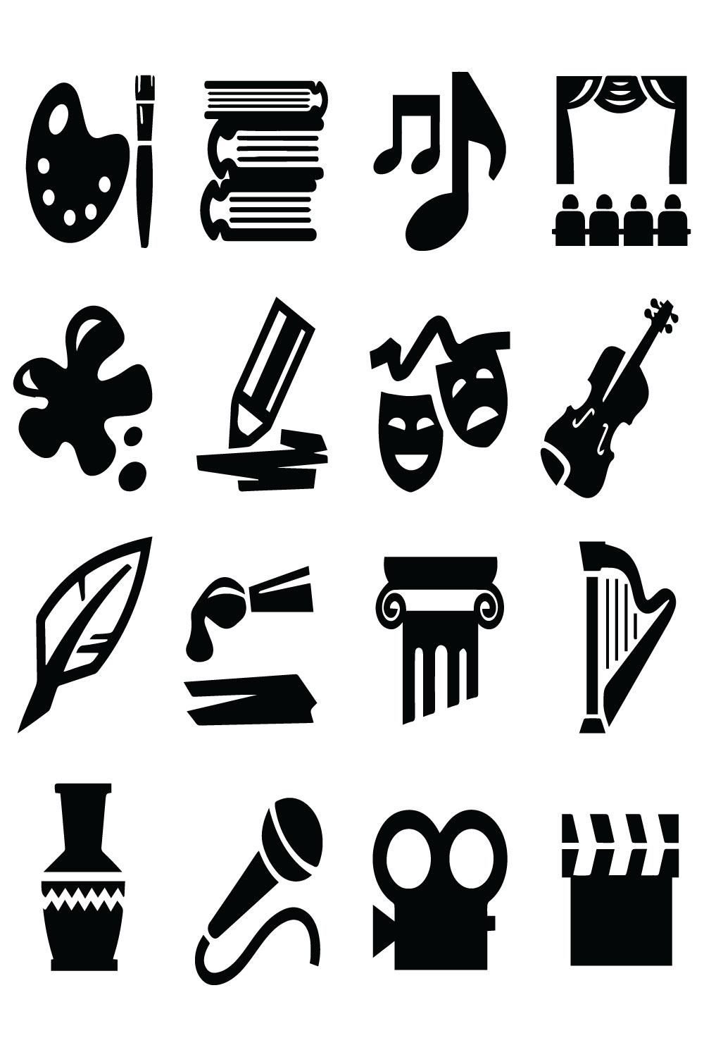 Entertainment Icons pinterest preview image.