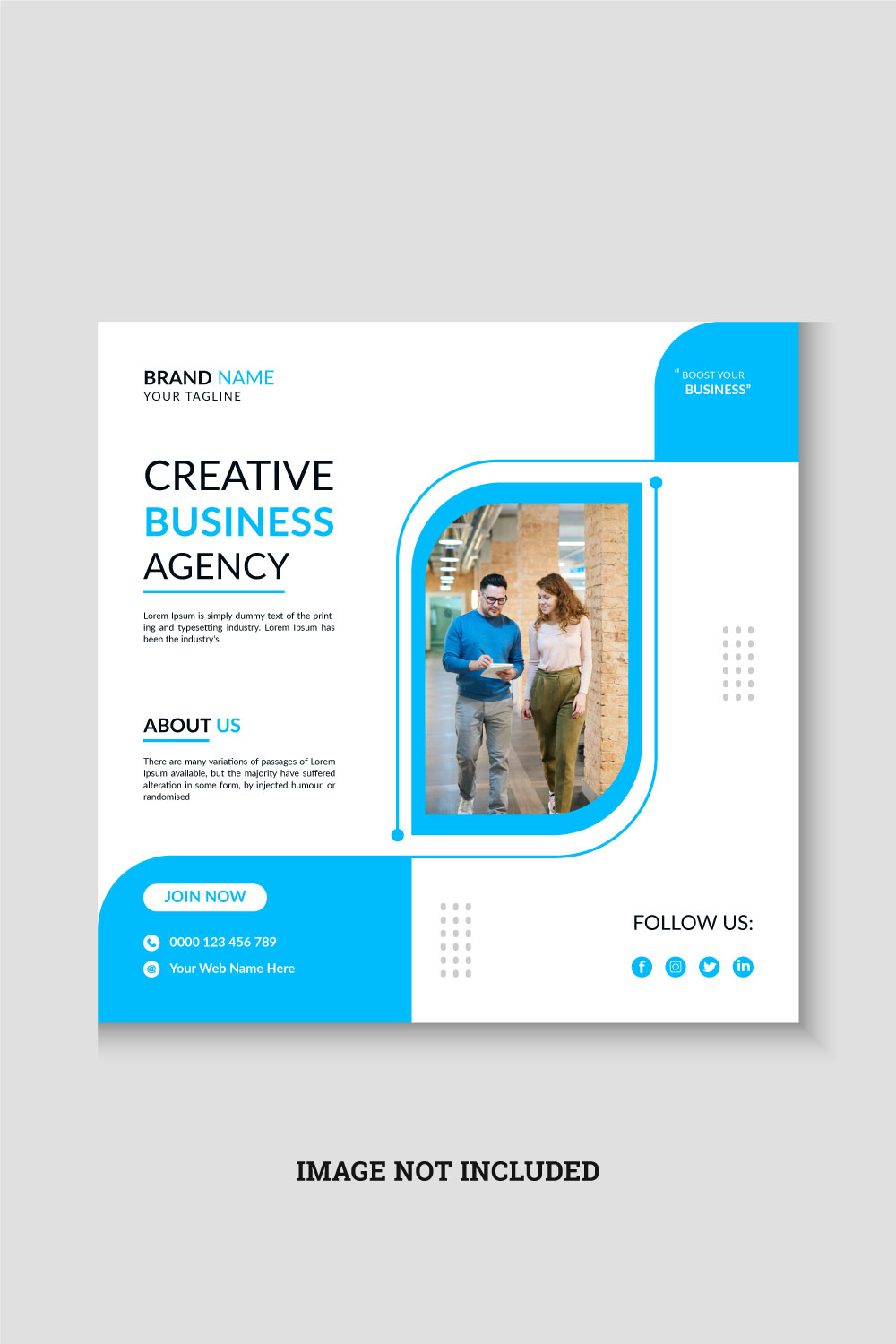 Digital marketing social media and instagram post design template pinterest preview image.