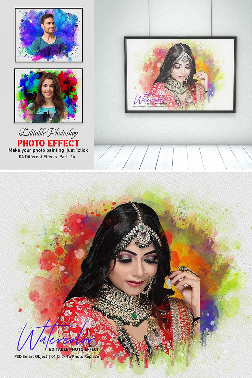 Painting Photoshop Photo Effect pinterest preview image.