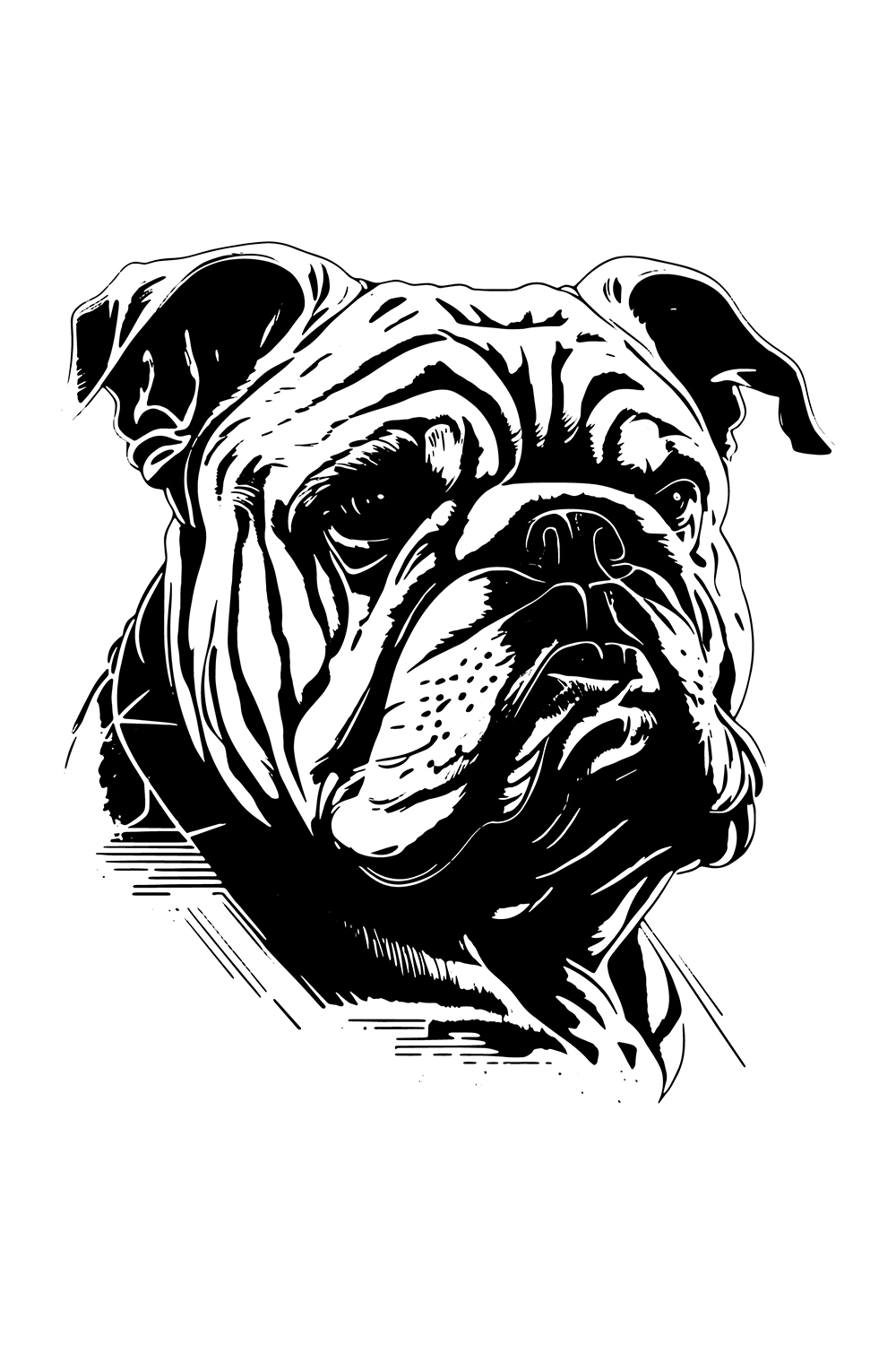 Bulldog logo illustration pinterest preview image.