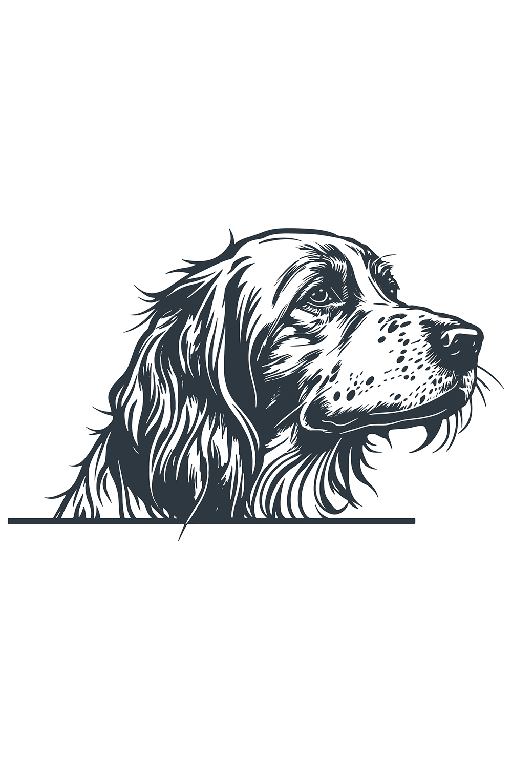 A beautiful dog logo illustration pinterest preview image.