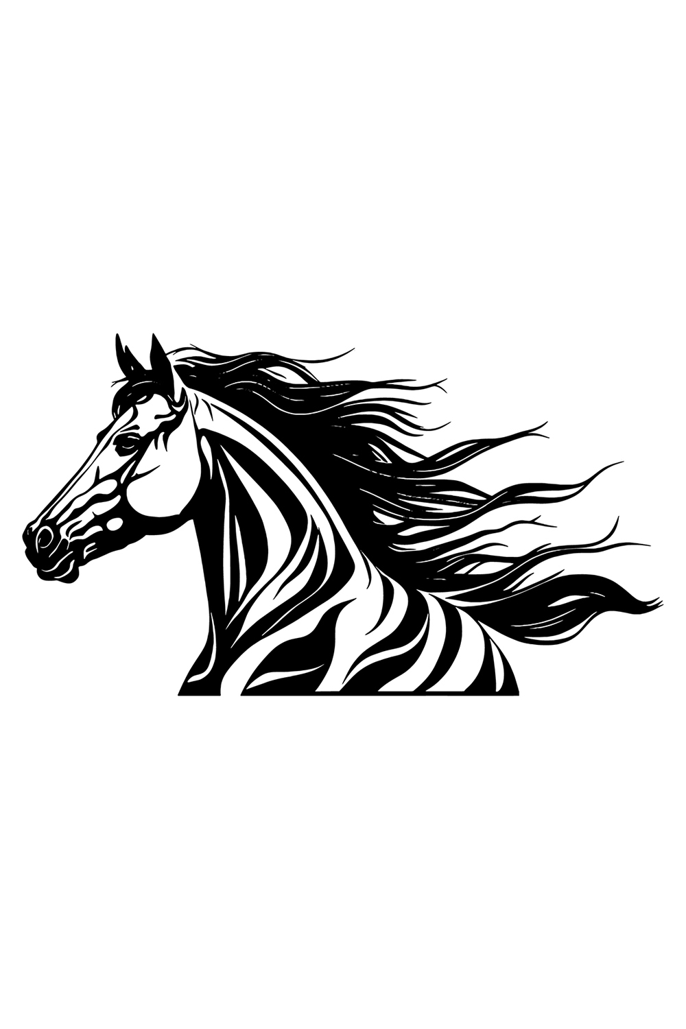 Horse Logo Illustration pinterest preview image.