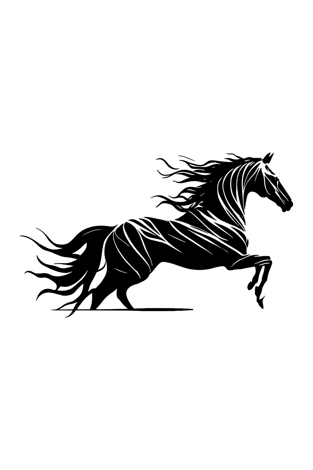 Horse Logo Illustration pinterest preview image.