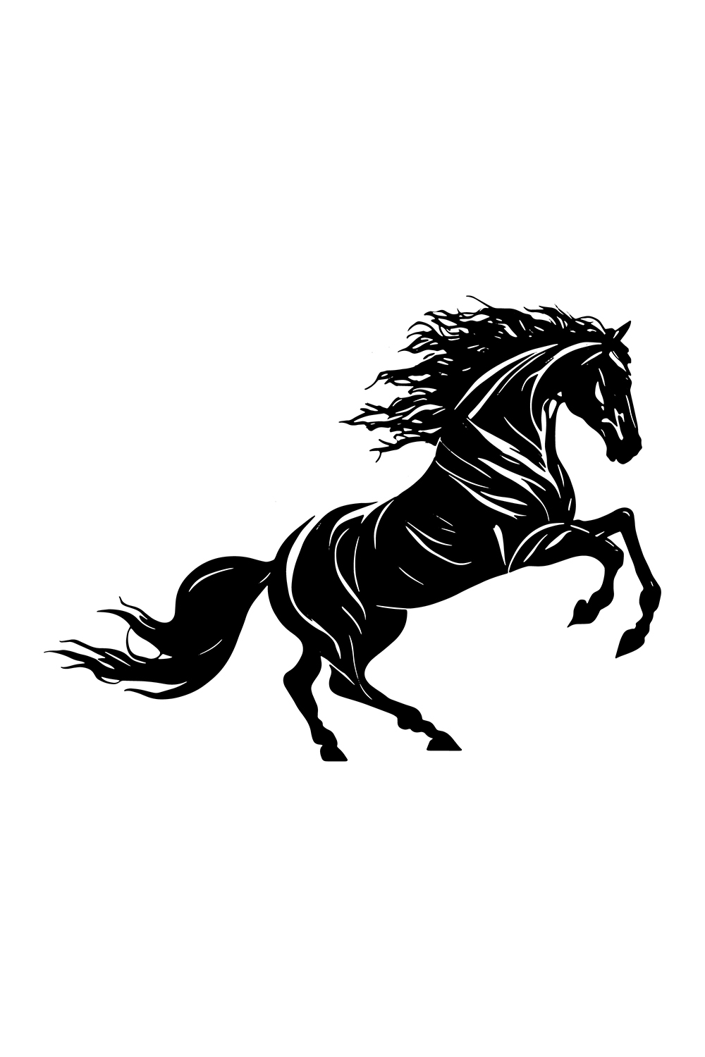 Horse Logo illustration pinterest preview image.