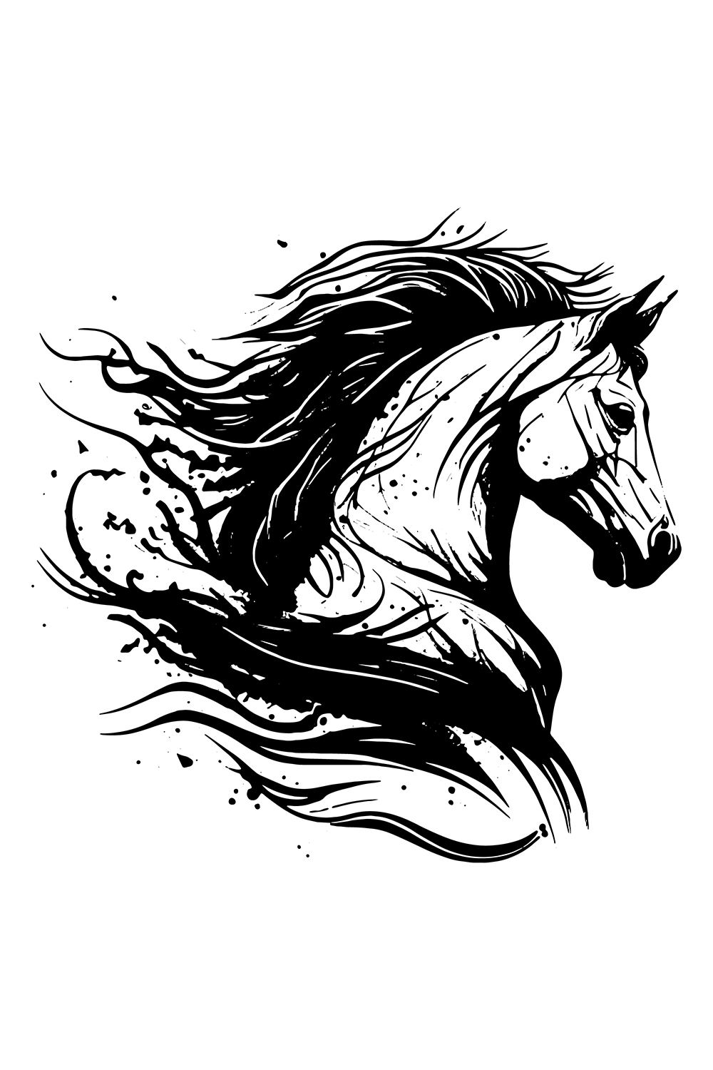 Pin by Erica Wagener on Tattoos | Horse stencil, Nordic tattoo, Horse tattoo