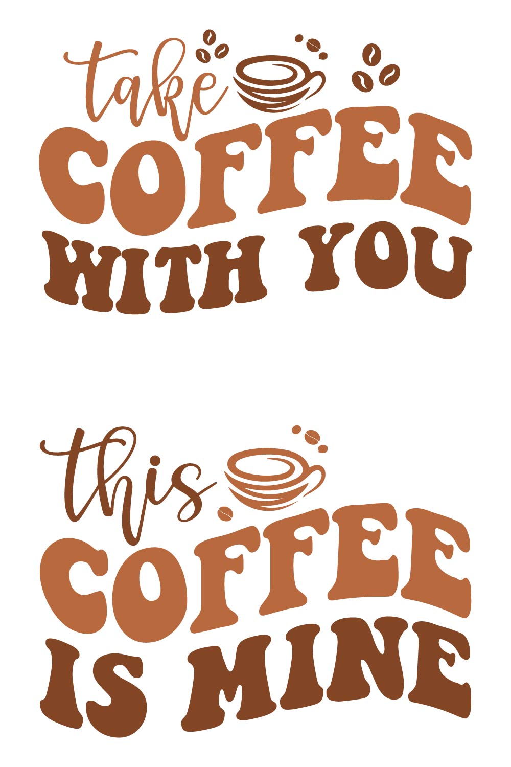 Retro Coffee SVG Bundle pinterest preview image.